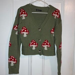 SHEIN cropped mushroom sweater
